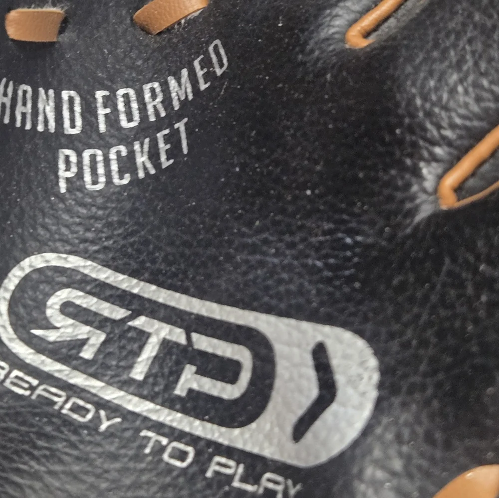 Franklin RTP Baseball Glove Dura-Bond Lacing Youth Mitt Black Tan Ready to Play